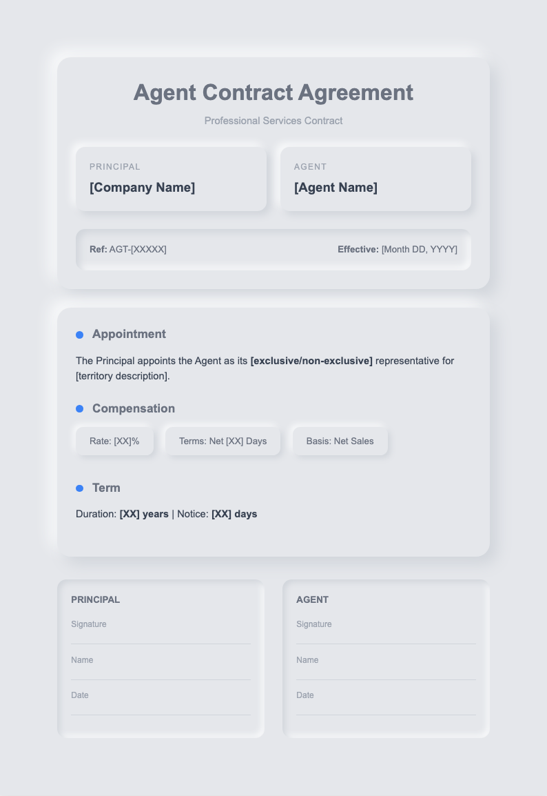 Neomorphism agent contract